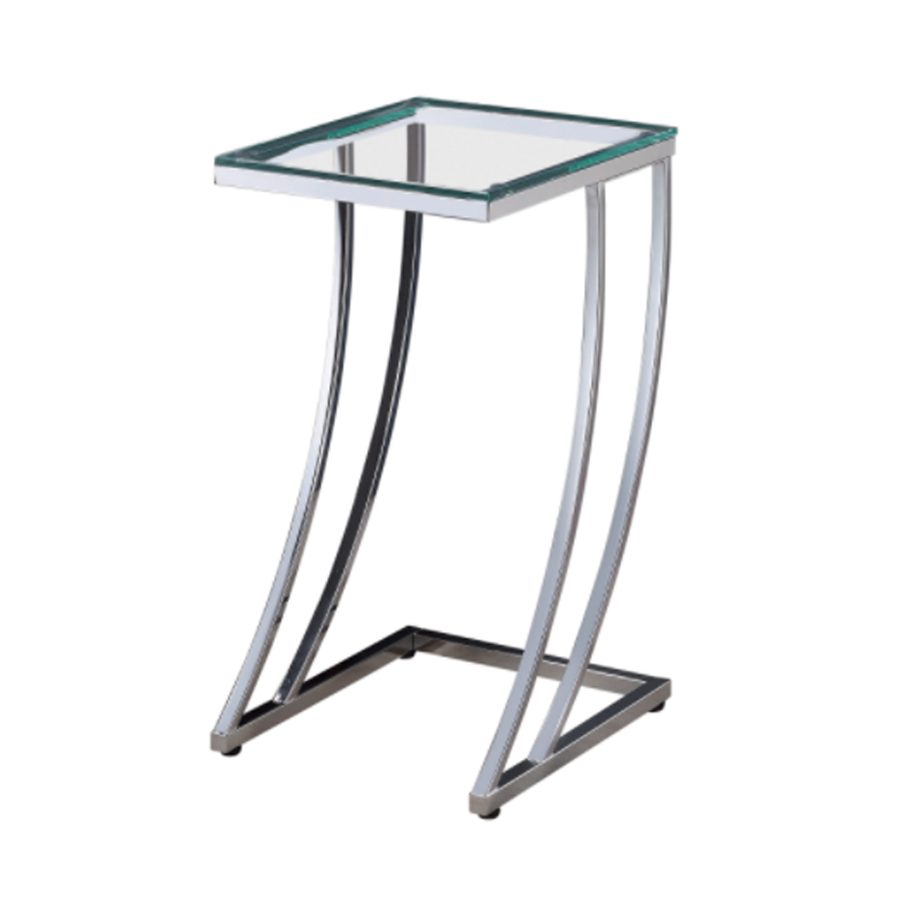 Mesa de snack cuadrada plata